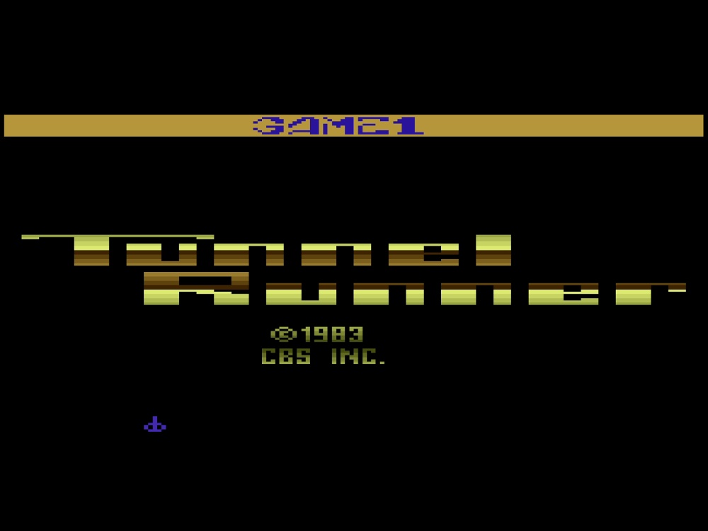 Title Screen of Tunnel Runner for Atari 2600